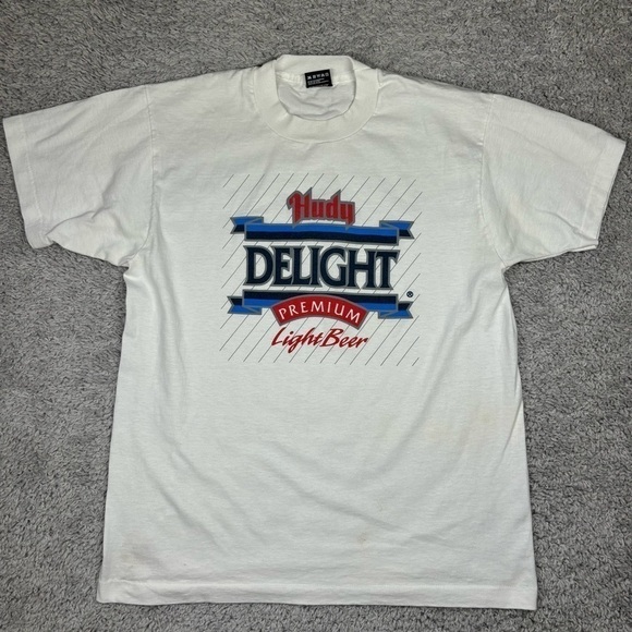 Hudy Delight Shirt Mens Large Vintage Tee Crewneck Premium Beer Made in USA - Picture 1 of 6